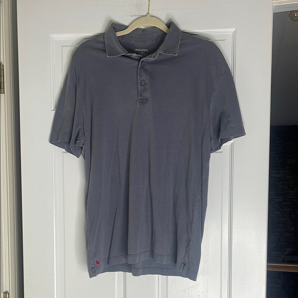 UNTUCKit Gray Polo Shirt Classic Style.  Large